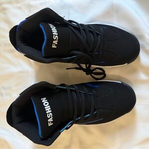 Black and Blue Sneakers
